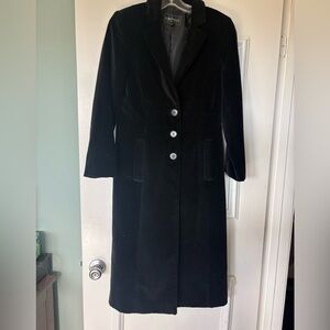 Rampage Black Velvet Trench Coat, medium